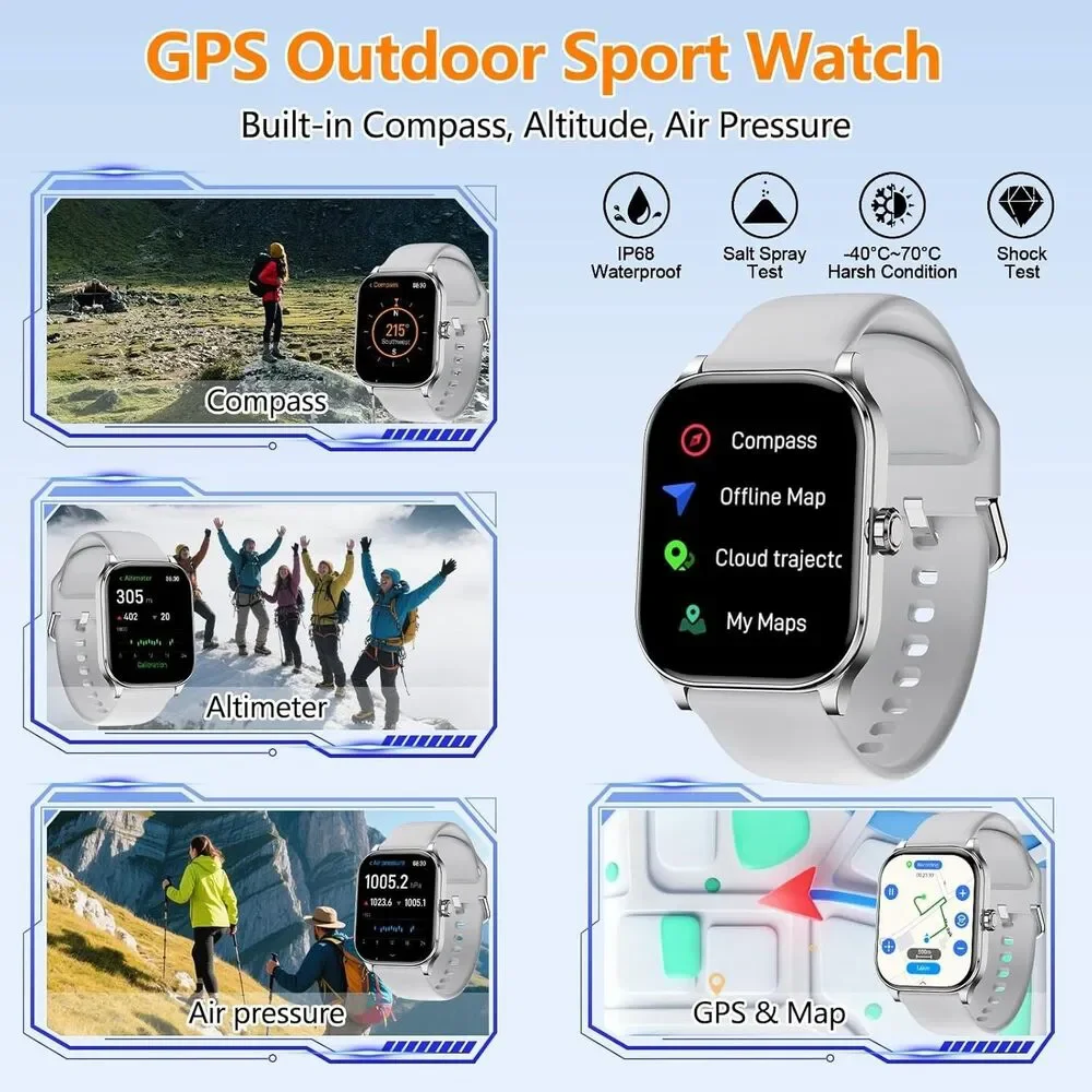 2025 Smart Watch For Men/Women, Waterproof Smartwatch Bluetooth Android/ iOS